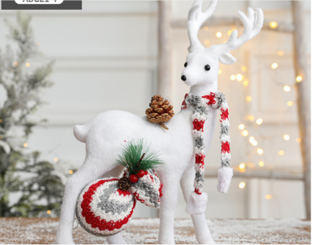 Noël bonhomme de neige décoration Noël Table Statue collection poupée  fabriqués à la main pour voiture, vitrines, avec écureuil
