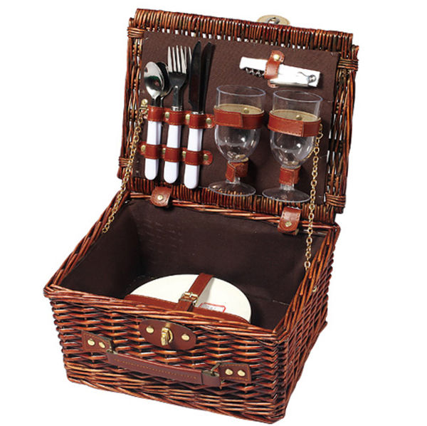 Promotional Wicker picnic hamper Willow basket cheap picnic basket
