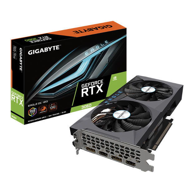 GIGABYTE NVIDIA RTX 3060 EAGLE OC 12G Graphics Card Integrated with