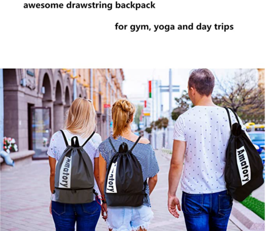 Drawstring Backpack Day Bags Sport Gym Sack