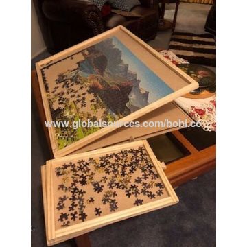 Table de puzzle avec tiroirs, table de puzzle en bois de 1500 pièces, table  basse puzzle avec 4 tiroirs, plateau de rangement pour puzzle pour adultes  et enfants, plateau de rangement pour
