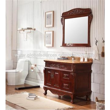 luxury Hotel European style wall mounted bathroom vanity high quality bathroom  cabinet set storage cabinet