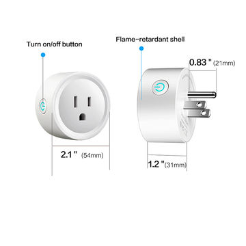 Smart Home Mini Socket WiFi Outlet 10A Compatible with Alexa Google  Assistant Voice Control Smart Plugs USA WiFi - China 10A Smart Plug, Smart  WiFi Plug