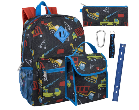 Cool Football Backpack Set Lunch Bag Pencil Case Children Portable Back to School Boys 