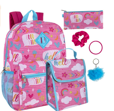 Details about   Mermaid Girls Backpack Lunch Bag Sling Bag Pen Case Lot 4Pcs Kids School Bag Set 