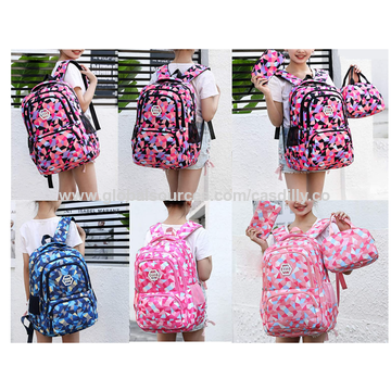 Girl Flower Printed Primary Junior High University School Bag Bookbag  Backpack - China Backpack and Girl Backpack price