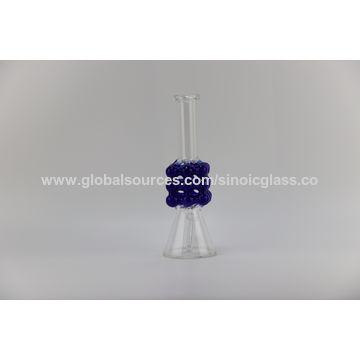 El vidrio del triángulo Bong con el agua de cristal de 28 pulgadas Bongs claro y el vidrio azul oscuro Bongs el banger del cuarzo
