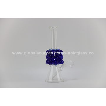 El vidrio del triángulo Bong con el agua de cristal de 28 pulgadas Bongs claro y el vidrio azul oscuro Bongs el banger del cuarzo