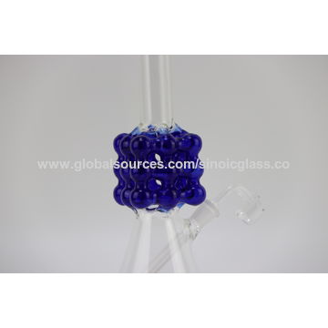 El vidrio del triángulo Bong con el agua de cristal de 28 pulgadas Bongs claro y el vidrio azul oscuro Bongs el banger del cuarzo