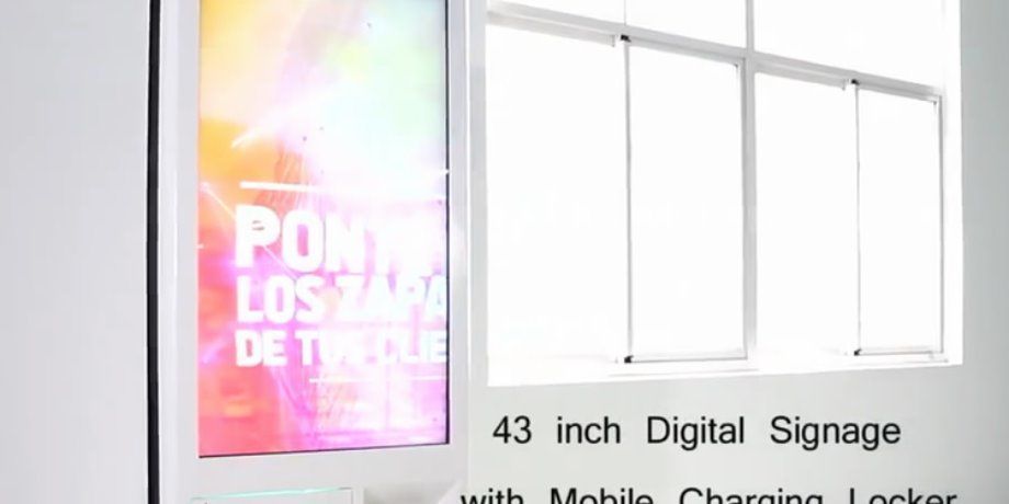 Commercial Advertising Phone Charging Station Kiosk Locker With 42