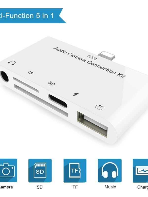 China Lightning Audio Camera Connection Kit 5 In 1 For Iphone And Ipad On Global Sources Camera Connection Kit Multifunction Camera Connection Kit Camera Connection Kit For Iphone