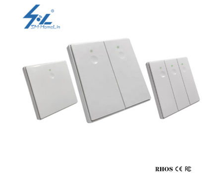 White 2 Gang 2 Way Light Switch Plastic  CE Approved Wall Switches
