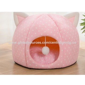 China Pet cat litter kennel plush pet beds on Global ...