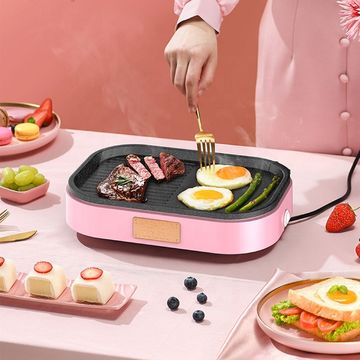 Non-stick Frying Pan smokeless pot Egg Pizza square pan Gas Induction  Cooker Pink Cookware Kitchen Gadget Breakfast Frying Cook - AliExpress