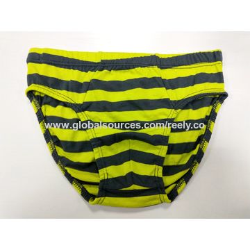 Buy Wholesale China 3-pack Comfortable Soft Cotton Stripes Boys Briefs Kids  Underwear Custom Oem Children Underpants & Boys Briefs at USD 0.5