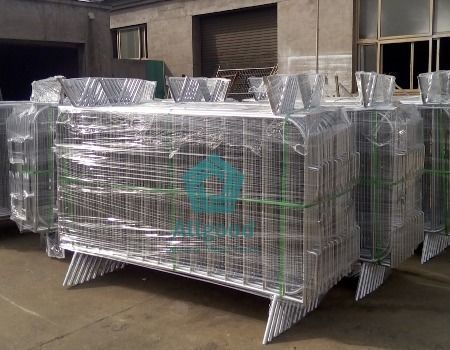 [Allgood] steel tubular barrier crowd control mobile barricade ...