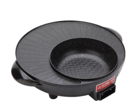 Buy Wholesale China Portable Electrical Bbq Grill And Hotpot Indoor Cooker, Electric  Cooking Pot Ds-8001 Fry Pan & Fry Pan at USD 7