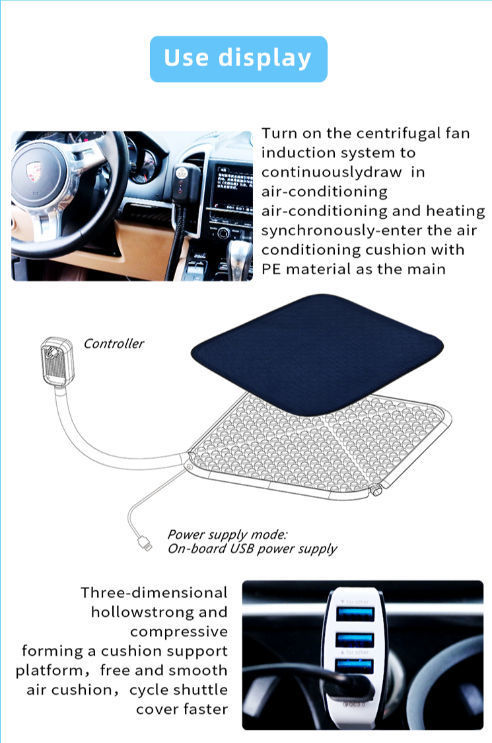 Car Seat Cooling Pad With Fan & Air Conditioning System For Car