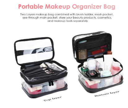 Buy Wholesale China Wholesale Promotion Transparent Makeup Bag Organizer  Portable Clear Pvc Travel Round Designer Cosmetic Bag For Men & Cosmetic Bag  at USD 2.5