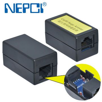 Protector contra sobretensiones CAT5E STP XJY-LA-03, conector modular Keystone blindado RJ45 hembra a hembra, SPD
