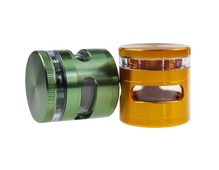 多様な Clear Aluminum 63mm 2.5'' Windows 4-layer Grinder Weed View 筆記具