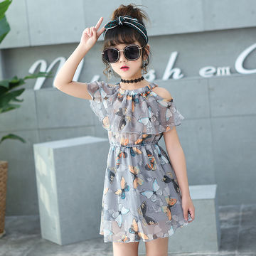 Floral Pattern Cotton OEM Accept Girl Clothing Kids Clothes