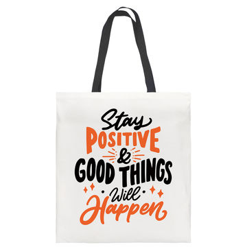 The Personalized Inspirational Encouraging Attitude Words On Canvas Tote Bag For Grocery Tote Bag 1.11 Wholesale China Inspirational Tote Bag at factory prices from R S Bijoux Limited Globalsources ...