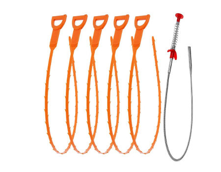 Vastar 3 Pack 25 Inch Drain Snake Hair Drain Clog Remover Cleaning Tool