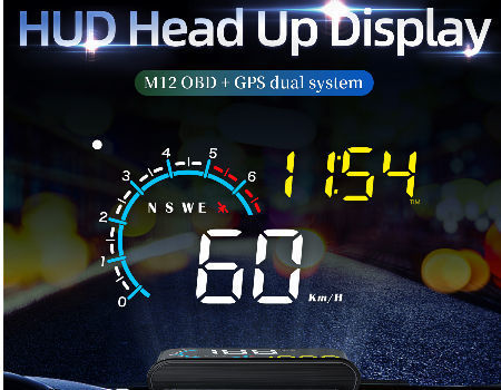 heads up display auto display obd2+gps
