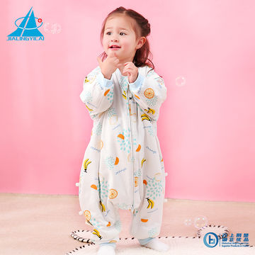 Baby Long Sleeve Split Leg Sleeping Bag Crawling Wear Knitted Cotton Pajamas Home Wear Sleeping Bag Buy China Wholesale Baby Sleeping Bags 4.6 Globalsources