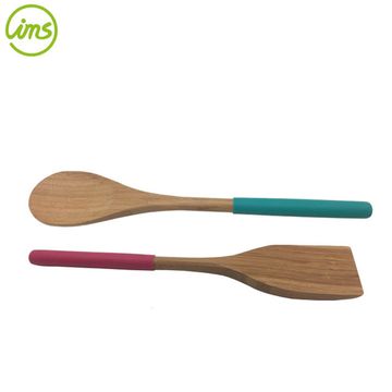 Taiwan 12 '' Colorful Bamboo Wooden Kitchen Utensils Set on Global ...