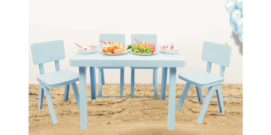 plastic study table and chair set