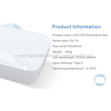 Multifonctionnel téléphone portable masque facial désinfection UV  aromathérapie lampe ultraviolette stérilisateur désinfectant boîte (blanc)
