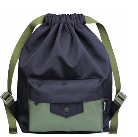 Peicees Waterproof Drawstring Sport Bag Lightweight Sackpack Backpack for Men and Women 