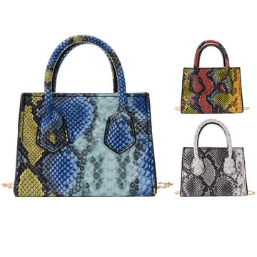 Shiny Snake Print Luxury Brand Designer Small Square Bag China