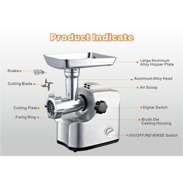 Buy Wholesale China All Metal Housing Powerful Meat Grinder For Home Use &  All Metal Housing Powerful Meat Grinder at USD 45.2