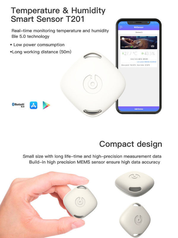 China New design Bluetooth Thermometer Hydrometer Temperature Humidity ...