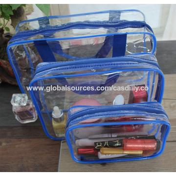 Clear Vinyl Travel Size Cosmetic Bag