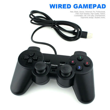 Wired USB PC Game Controller joypad For PC For WinXP/Win7/8/10 Computer  Laptop Black Game Gamepad Joystick