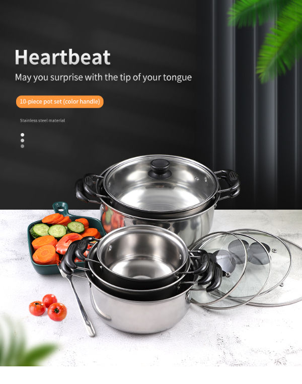 Material Sources Pot China Cheap wholesale ten-piece stainless steel soup pot on Global ...