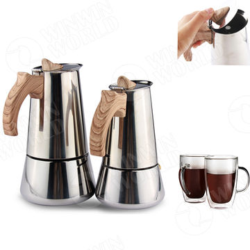 12 Wholesale 9 Cup Stainless Stove Top Espresso Cuban Coffee Maker - at 
