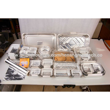 Disposable Aluminum Foil Food Trays Container Pans with Lids for