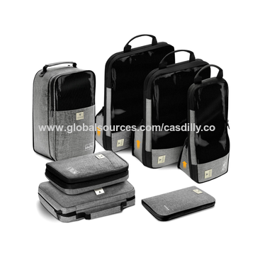 Ensemble De 6 Organisateur Valise,Rangement Valise Organisateur Avec  Compression,Organiseurs De Bagage,Packing Cubes Compress[