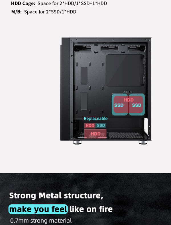 China SAMA 3710 gaming pc cases separated type case with self-governed ...