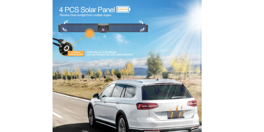 Newest wireless Digital Solar-powered European license frame Rear view EU car backup camera supplier