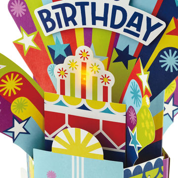 Cartes d'anniversaire musicales avec lumière et musique La carte popup d'anniversaire  3D joue la chanson