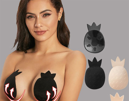 Buy Standard Quality China Wholesale Dropshipping Girl's Underwear  Accessories Invisible Bra Silicone Chest Stickers Pineapple Nipple Cov  $0.85 Direct from Factory at Cambrin Technology (Changzhou) Co., Ltd.