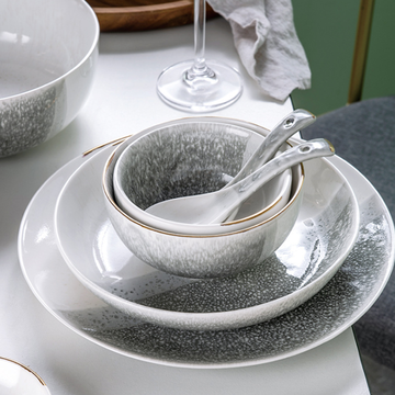 Wholesale Western modern dinner sets high quality luxury porcelain dinnerware  set From m.