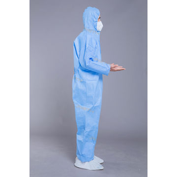 Available Zoneth Dustproof And Waterproof White Or Blue Medical Disposable Coverall  Suit With Hood - Buy China Wholesale Coverall $1.2