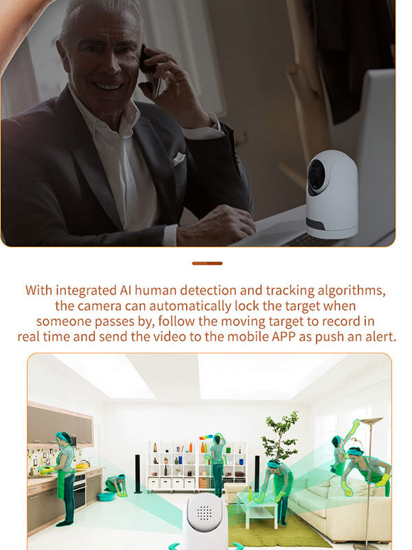 China Home Indoor wifi robot camera IP CCTV Night Vision Two-Way Audio ...